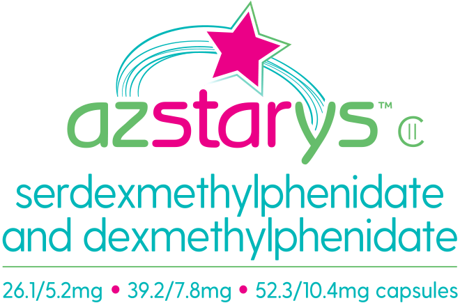 AZSTARYS™ (serdexmethylphenidate and dexmethylphenidate) 26.1/5.2 mg, 39.2/7.8 mg, 52.3/10.4 mg capsules